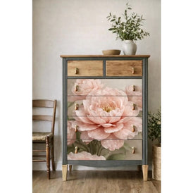 Pretty Pink Floral Decoupage Paper A1 A3 – Polka Dots by Mint by Michelle – Craft Furniture Upcycle Paper