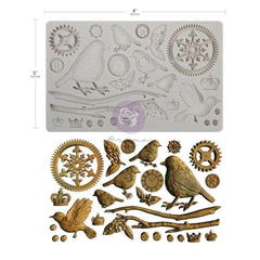 MECHANICAL ROBINS Silicone Mould, Redesign With Prima 5x8"