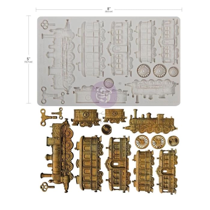 STEAMPUNK EXPRESS Silicone Mould, Redesign With Prima 5x8"