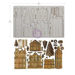 WINTER TOWN Silicone Mould, Redesign With Prima 5x8"
