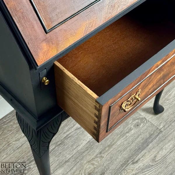 Queen Ann Writing Bureau | Vintage Walnut Burr Desk