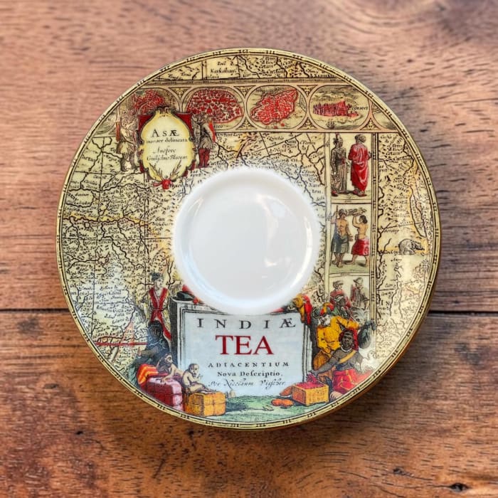 Rare Vintage Royal Grafton Bone China ‘The Admiralty Collection’ India Tea Cups & Saucers Pair 2002