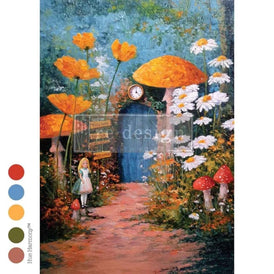 Alice in Wonderland Decoupage Paper A3 | ‘A Choice of Directions’ | Redesign with Prima 11.7x16.5” Craft Sheet