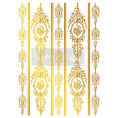 Redesign with Prima CHATEAU FILIGREE Gold Decor Transfer 18x24”