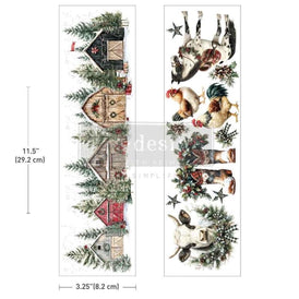 Redesign with Prima CHRISTMAS on the FARM Luxe Transfer 3.25x11.5”