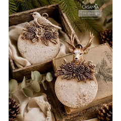 Redesign with Prima EVERGREEN ANTLER EMBLEM Silicone Mould