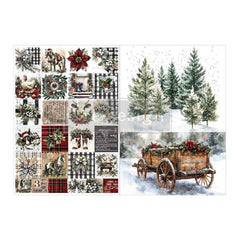 Redesign With Prima FARMHOUSE FROST A4 Decoupage Fibre Paper Pack