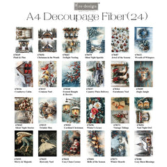 Redesign With Prima JEWEL of the SEASON A4 Decoupage Fibre Paper | Glittering Ornaments & Bejewelled Doves, Christmas Craft Sheet UK