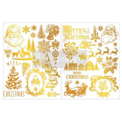 Redesign With Prima KACHA GOLDEN TIDINGS Gold Middy Decor Transfer 8.5x11”x 2