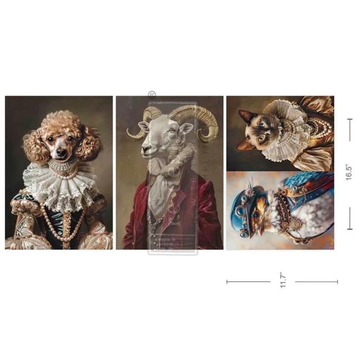 Lords and Ladies of the Wild A3 Decoupage Fibre Paper | Redesign with Prima 3 Pack