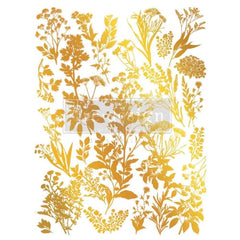 Redesign with Prima LUXE FOLIAGE Gold Decor Transfer 18x24”