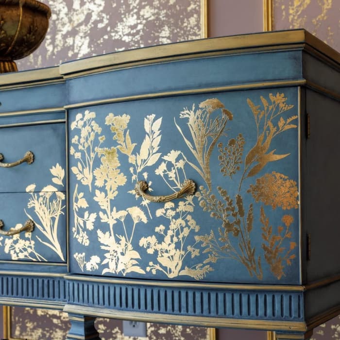 Redesign with Prima LUXE FOLIAGE Gold Decor Transfer 18x24”