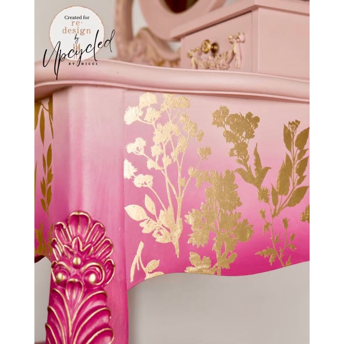 Redesign with Prima LUXE FOLIAGE Gold Decor Transfer 18x24”