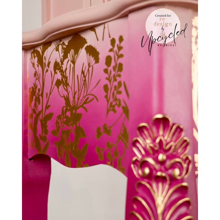 Redesign with Prima LUXE FOLIAGE Gold Decor Transfer 18x24”