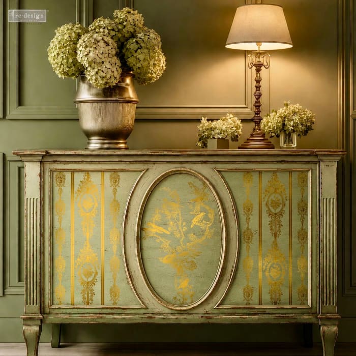 Redesign with Prima LUXE FOLIAGE Gold Decor Transfer 18x24”