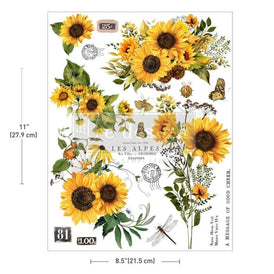 Redesign With Prima RUSTIC AMBER PETALS H2O Transfer 8.5x11”