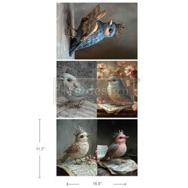 Rustic Flight A3 Decoupage Fibre Paper | Redesign with Prima 3 Pack