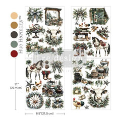 Redesign With Prima RUSTIC NOEL Middy Decor Transfer 8.5x11”x 4