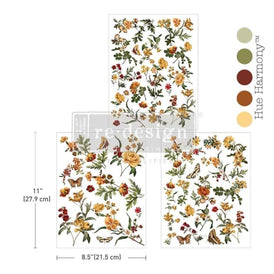 Redesign With Prima SAFFRON SOLSTICE Middy Decor Transfer 8.5x11”x3