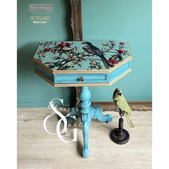 Redesign With Prima THE VELVET NEST A1 Decoupage Fibre Paper | Festive Birds, Berries & Branches for Furniture, Wall and Canvas Art