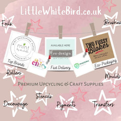 Redesign With Prima TWILIGHT NESTING A4 Decoupage Fibre Paper | Rustic Silver Bells, Doves in Lanterns, Winter Christmas Craft Sheet UK