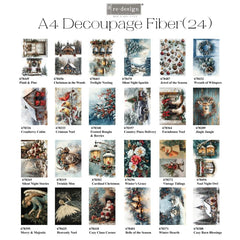 Redesign With Prima VINTAGE TIDINGS A4 Decoupage Fibre Paper |