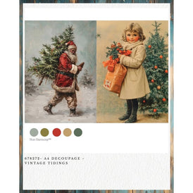 Redesign With Prima VINTAGE TIDINGS A4 Decoupage Fibre Paper |