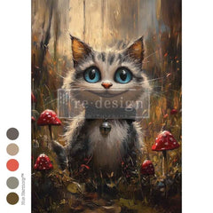 Alice in Wonderland Decoupage Paper A3 | ‘Whiskers of Wit’ | Redesign with Prima 11.7x16.5” Craft Sheet