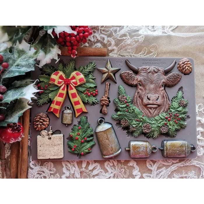 Redesign with Prima WINTER BARNSTEAD Silicone Mould 5x8”