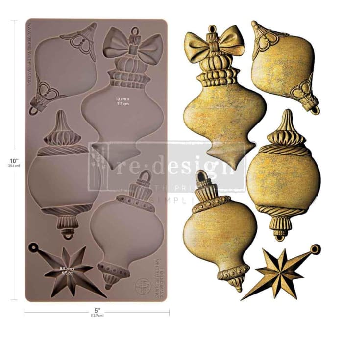 Redesign with Prima WINTER LUXE BLANKS Silicone Mould 5x10”