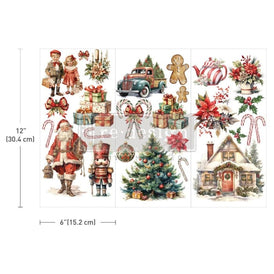 Joyful Jingles Small Furniture Transfer by Redesign With Prima | 6” x 12” | Christmas Collection