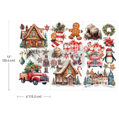 Winter Wonderland Wonders Small Furniture Transfer by Redesign With Prima | 6” x 12” | Christmas Collection