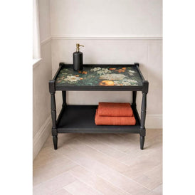 Solid Oak Vintage Side Table | Botanical Coffee Table