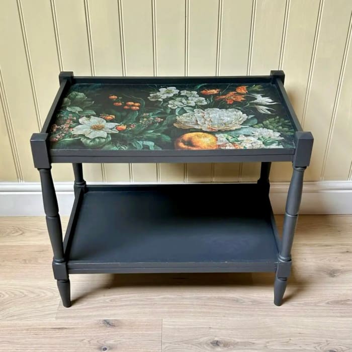 Solid Oak Vintage Side Table | Botanical Coffee Table