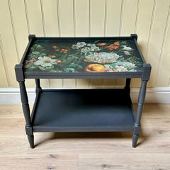 Solid Oak Vintage Side Table | Botanical Coffee Table