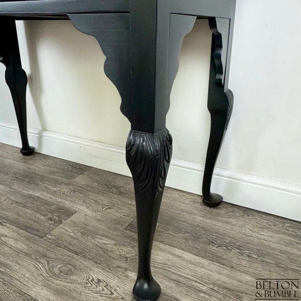 Solid Wood Black Writing Desk | Elegant Vintage Desk