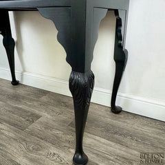 Solid Wood Black Writing Desk | Elegant Vintage Desk