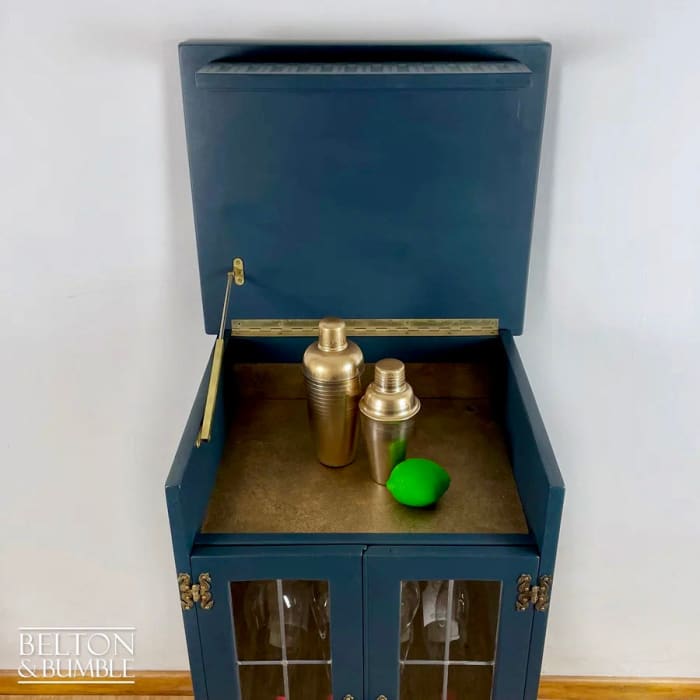 Solid Wood Cocktail Cabinet | Carved Drinks Cabinet