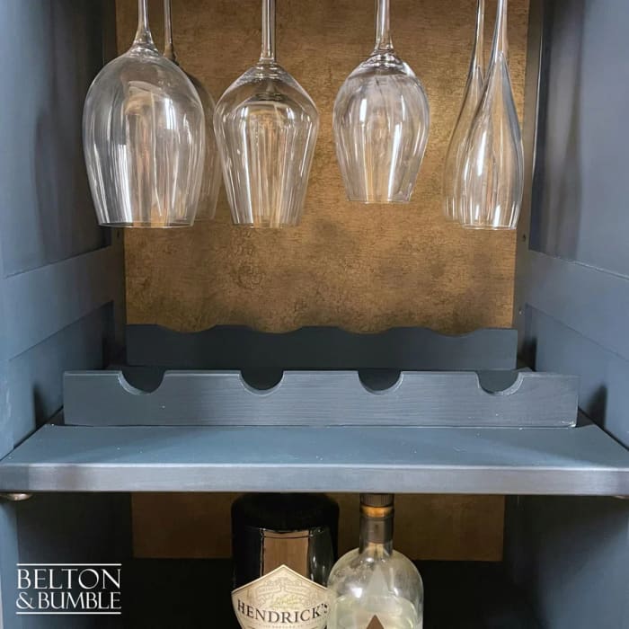 Solid Wood Cocktail Cabinet | Carved Drinks Cabinet