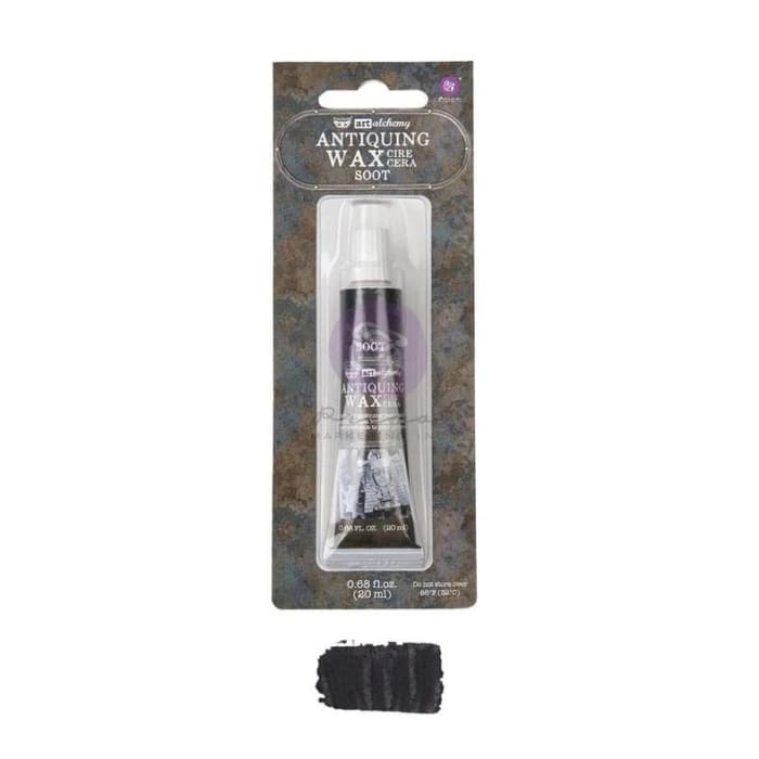 SOOT ANTIQUING WAX – Redesign with Prima & Finnabair Art Alchemy Antiquing Wax 20ml | Black Wax Paste for Wood, Decor, Mixed Media Projects