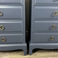 STAG Minstrel Navy Tallboy & Bedside Drawers | Vintage