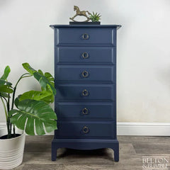 STAG Minstrel Navy Tallboy & Bedside Drawers | Vintage