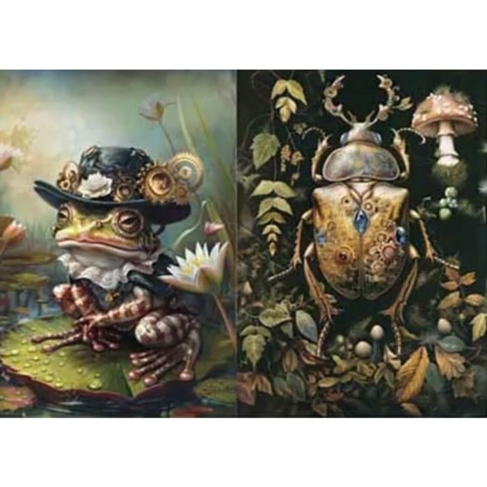 Steampunk Wilderness A3 Decoupage Fibre Paper | Redesign with Prima 3 Pack