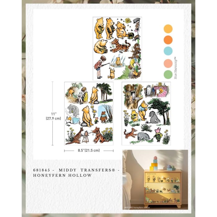 Storybook Bear Middy Transfer | Honeyfern Hollow | Redesign With Prima Rub On