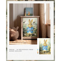Storybook Rabbit Decoupage Paper for Furniture & Crafts | Bunny Hollow | Redesign with Prima A3