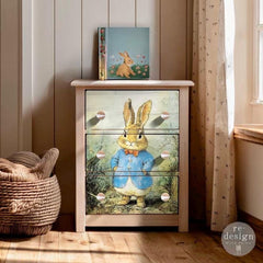 Storybook Rabbit Decoupage Paper for Furniture & Crafts | Bunny Hollow | Redesign with Prima A3