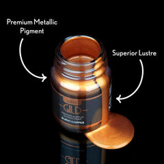 Super Gild Burnt Copper by Guild Lane – Water-Based Metallic Paint 30ml | Intense Copper Effect, High-Lustre, Fade-Resistant, Multi-Surface