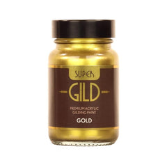 Super Gild Gold by Guild Lane – Water-Based Metallic Paint 30ml | Intense 24ct Gold Effect, High-Lustre, Fade-Resistant, Multi-Surface