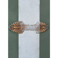 The Cheshire Blanket Box | Green Striped Ottoman by Chloe