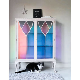 The Chloe Stained Glass Drinks Cabinet | Luminous Art Deco